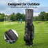 Golf Cart Bag Rolling Buggy Club Organiser Synthetic Leather Black