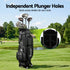 Golf Cart Bag Rolling Buggy Club Organiser Synthetic Leather Black