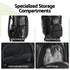 Golf Cart Bag Rolling Buggy Club Organiser Synthetic Leather Black