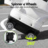 Golf Cart Bag Rolling Buggy Club Organiser Synthetic Leather White