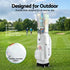 Golf Cart Bag Rolling Buggy Club Organiser Synthetic Leather White