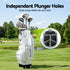 Golf Cart Bag Rolling Buggy Club Organiser Synthetic Leather White