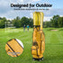 Golf Cart Bag Rolling Buggy Club Organiser Synthetic Leather Yellow