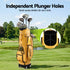 Golf Cart Bag Rolling Buggy Club Organiser Synthetic Leather Yellow