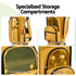 Golf Cart Bag Rolling Buggy Club Organiser Synthetic Leather Yellow