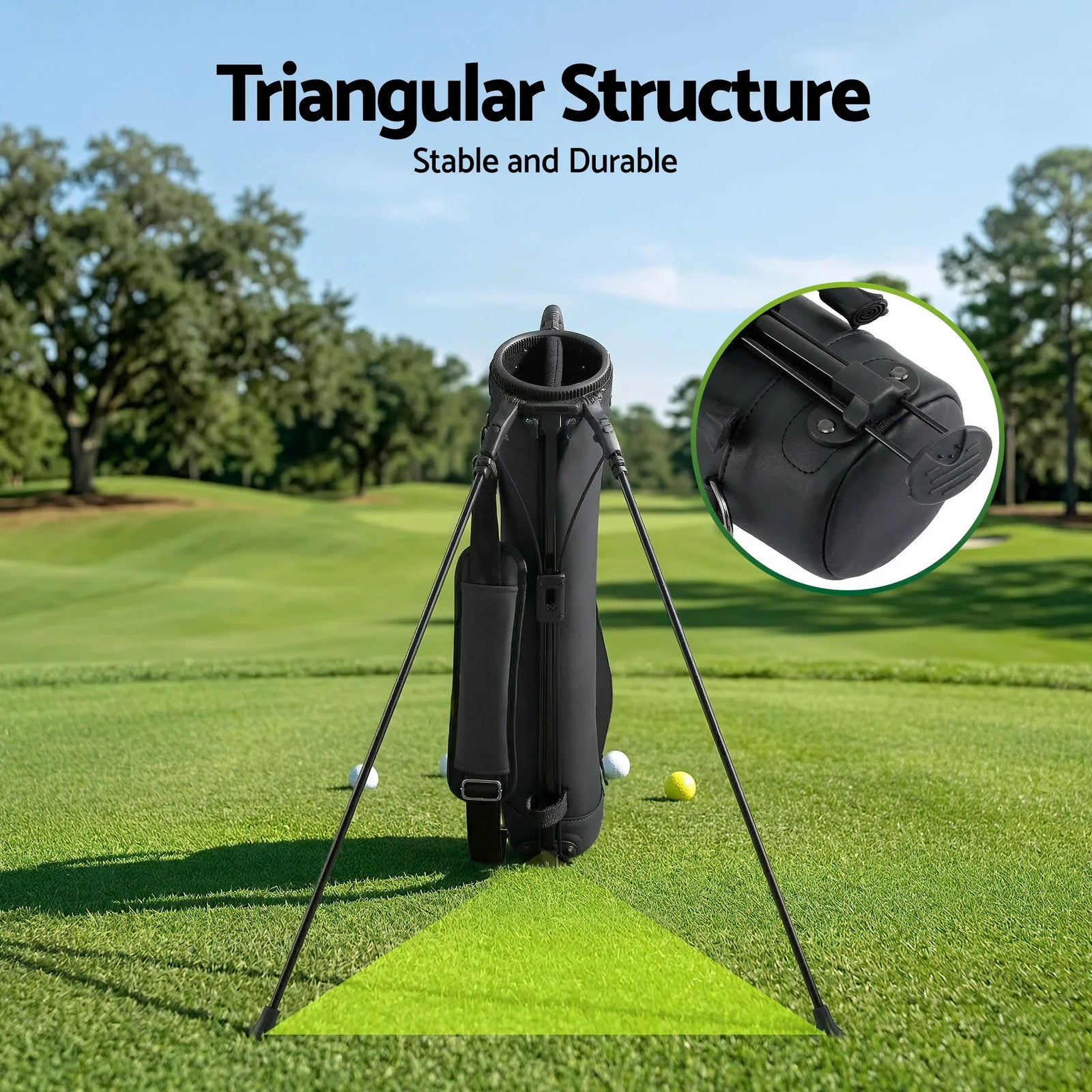 Golf Stand Bag Lightweight Sunday Pitch And Putt Bag Black