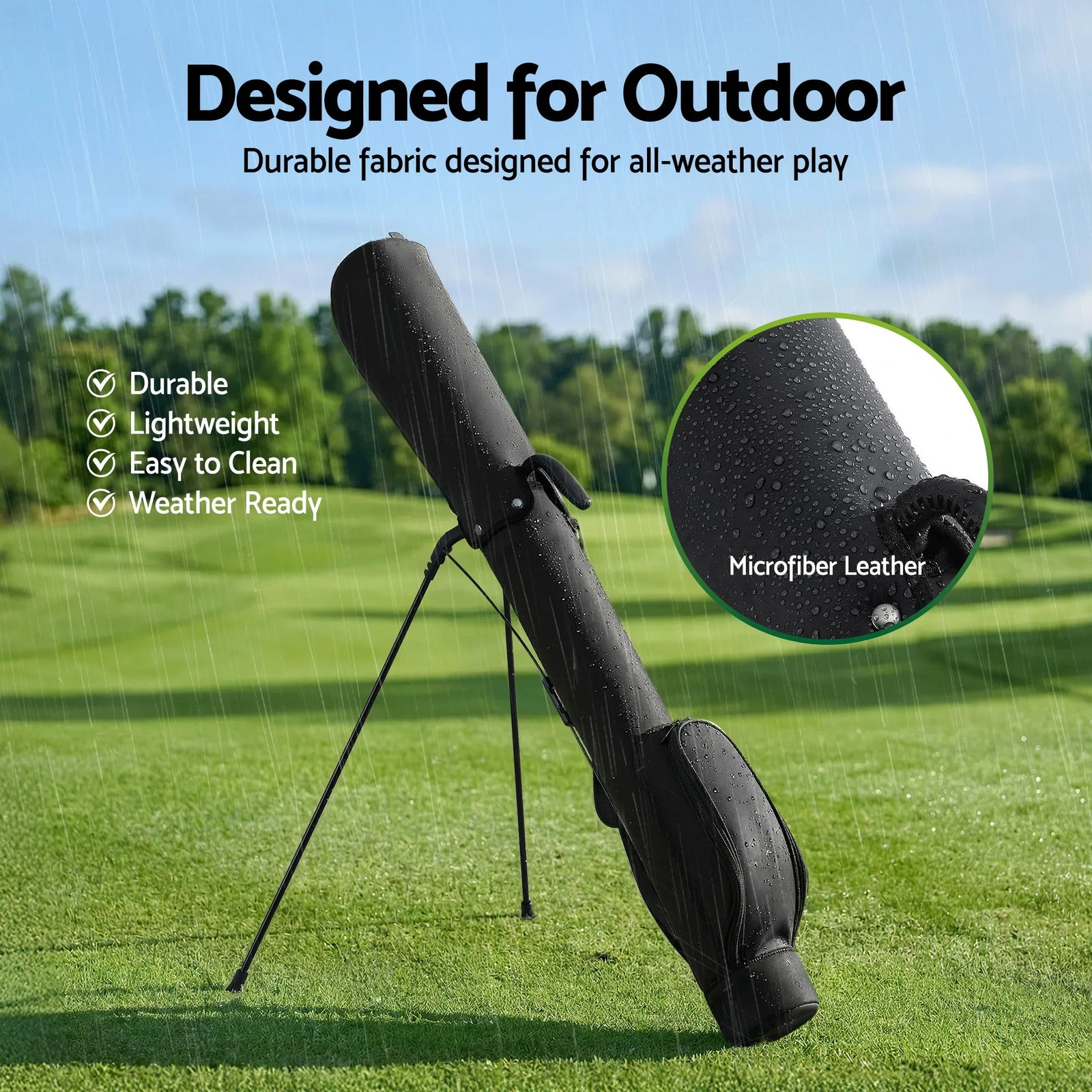 Golf Stand Bag Lightweight Sunday Pitch And Putt Bag Black