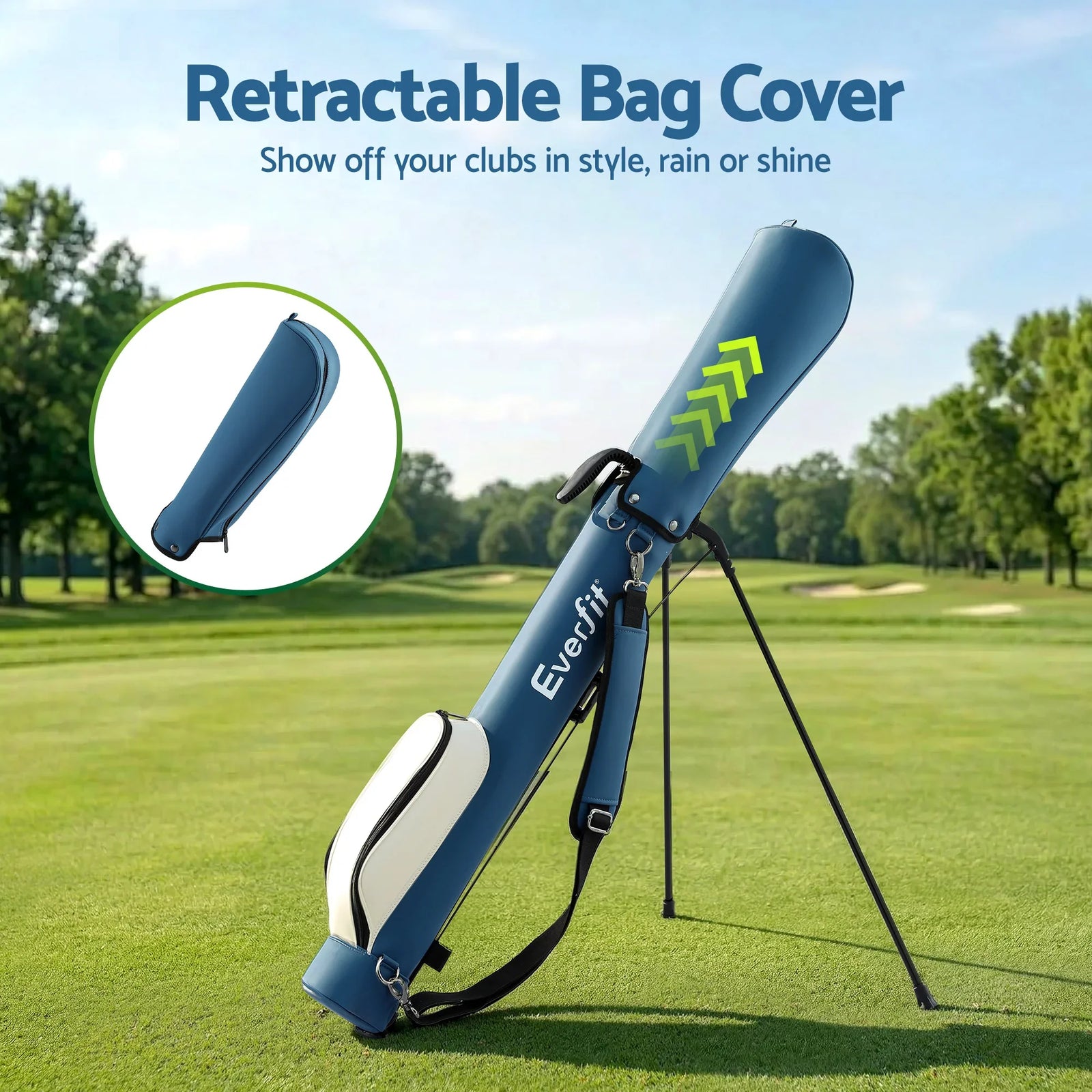 Golf Stand Bag Lightweight Sunday Pitch And Putt Bag Blue