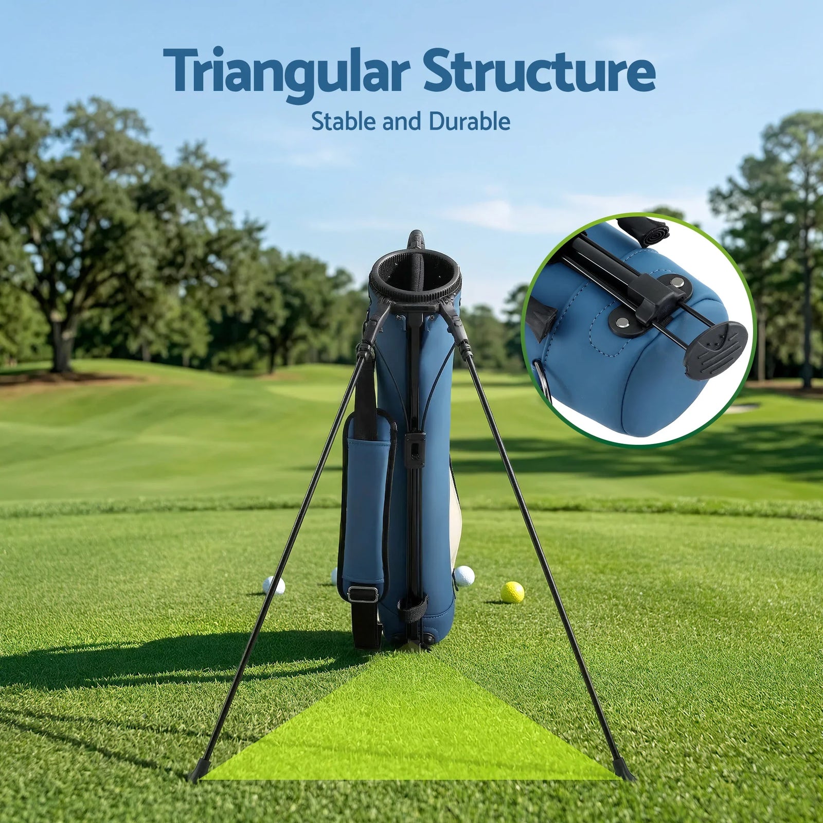 Golf Stand Bag Lightweight Sunday Pitch And Putt Bag Blue