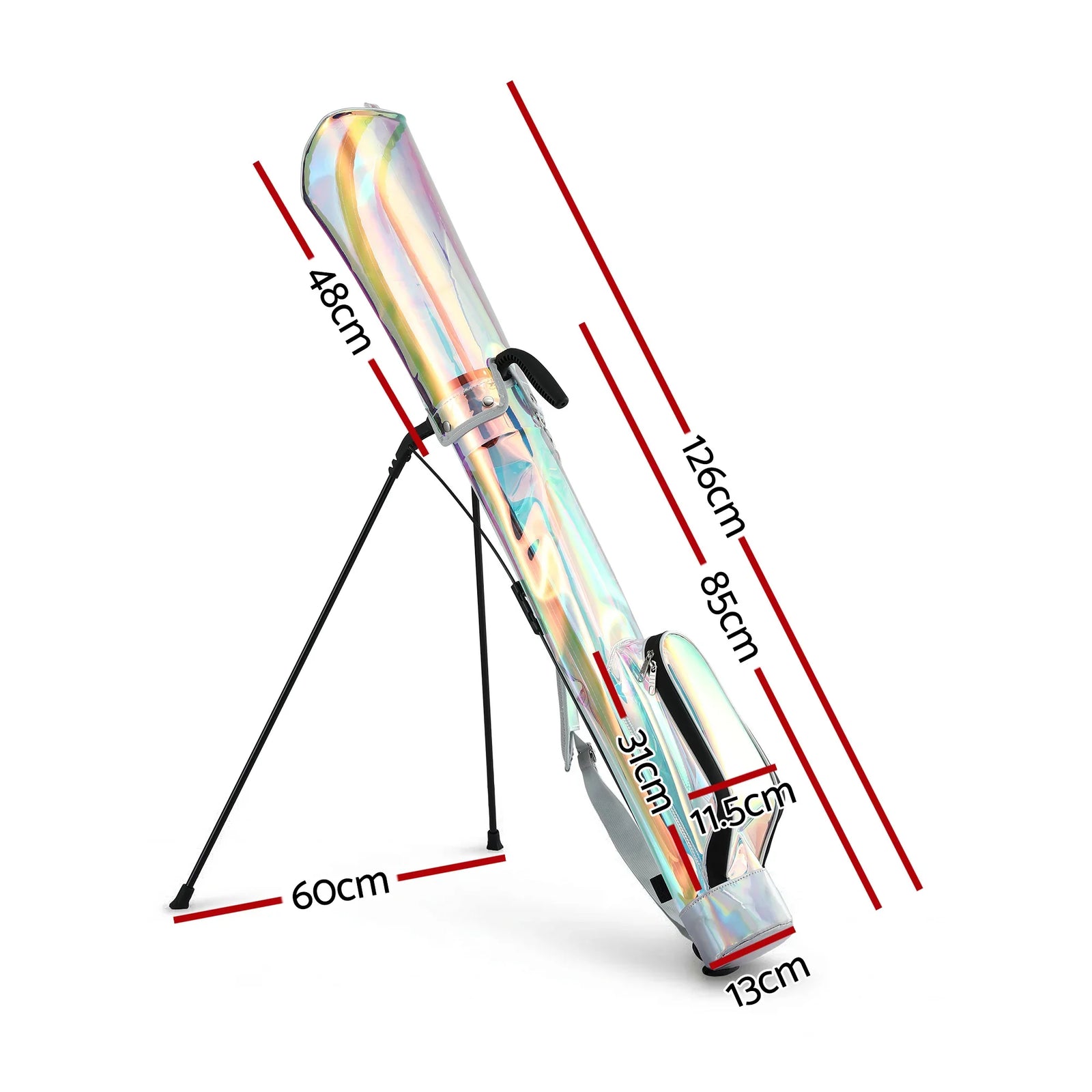 Golf Stand Bag Lightweight Sunday Pitch And Putt Bag Holographic