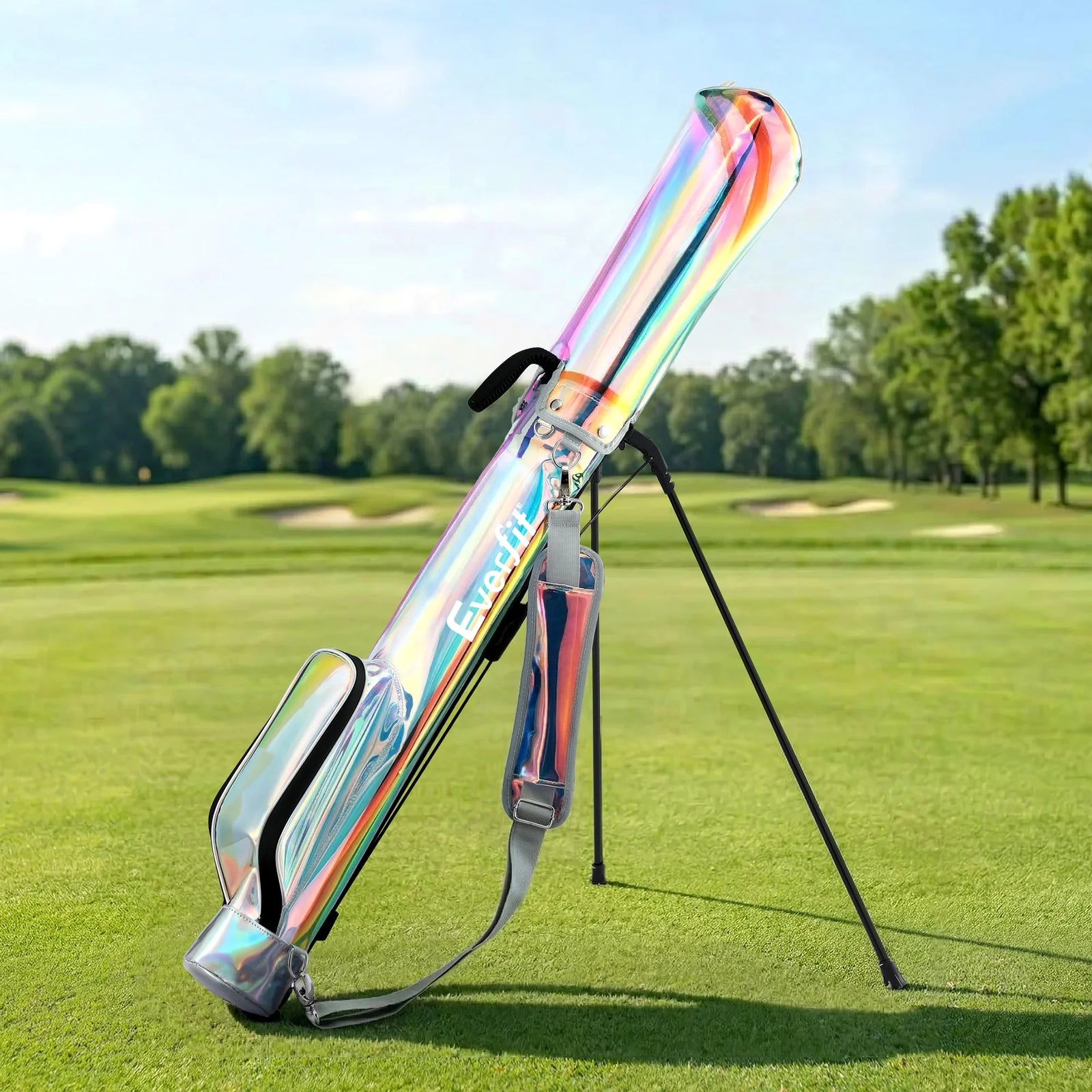 Golf Stand Bag Lightweight Sunday Pitch And Putt Bag Holographic