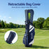 Golf Stand Bag Lightweight Carry Bag Dual Strap Club Divider Blue