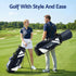 Golf Stand Bag Lightweight Carry Bag Dual Strap Club Divider Blue