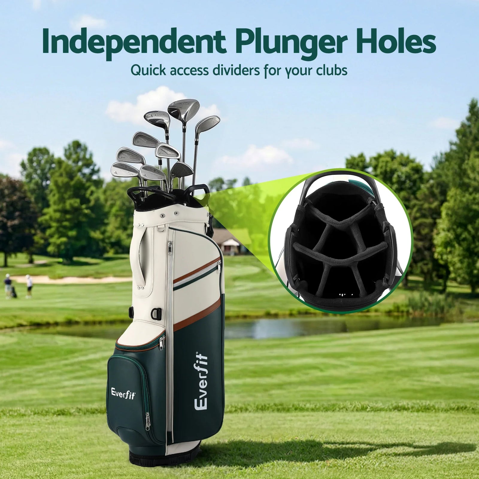 Golf Stand Bag Lightweight Carry Bag Dual Strap Club Divider