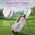 Golf Stand Bag Lightweight Carry Bag Dual Strap Club Divider Holographic