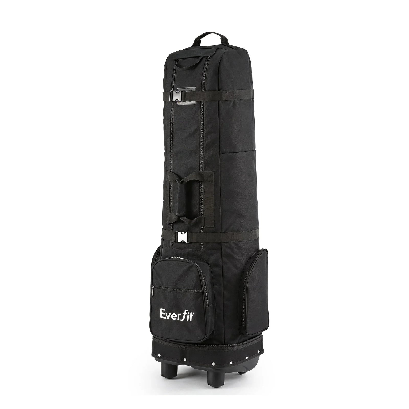 Golf Travel Bag Flight Cover Foldable Soft Case Wheels Black