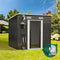 Metal Garden Shed 1.94x1.21M Lockable Outdoor Storage Shed Grey