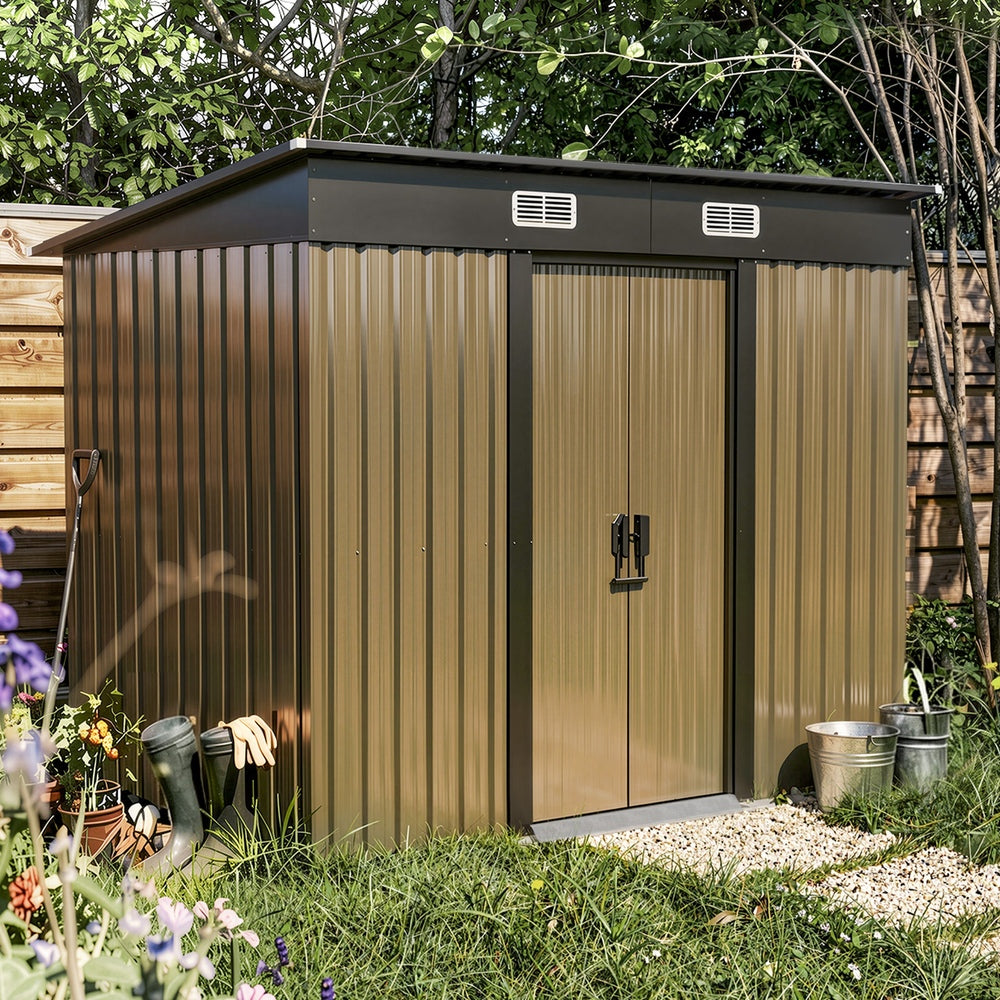 Garden Shed Outdoor Storage 2.38x1.31M Tool Cabin Steel House