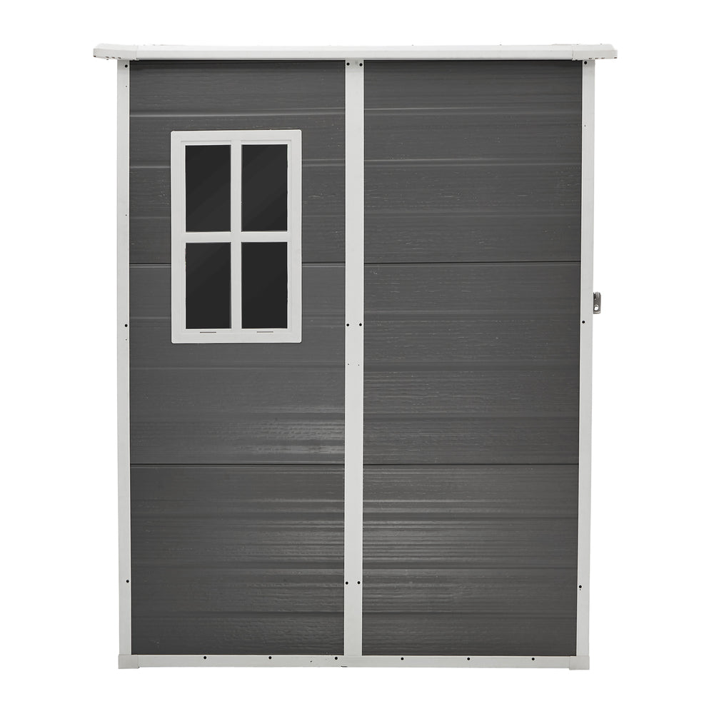 Garden Shed Outdoor Storage 1.52x1M Workshop Tool House Grey