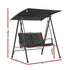 Gardeon Outdoor Swing Chair with Adjustable Canopy 142cmx172cm Stand Black