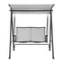 Gardeon Outdoor Swing Chair with Adjustable Canopy 142cmx172cm Stand Grey
