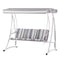 Gardeon Outdoor Swing Chair Garden Bench Furniture Canopy 3 Seater White Grey