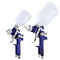 2PC HVLP Spray Gun Paint Gun Gravity Feed 0.8mm 1.4,mm Nozzles Included