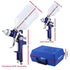 2PC HVLP Spray Gun Paint Gun Gravity Feed 0.8mm 1.4,mm Nozzles Included