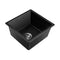 Kitchen Sink 38x38cm Granite Basin Single Bowl Black