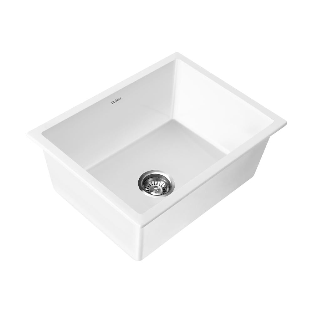 Granite Sink Single Bowl 590mmx450mm White