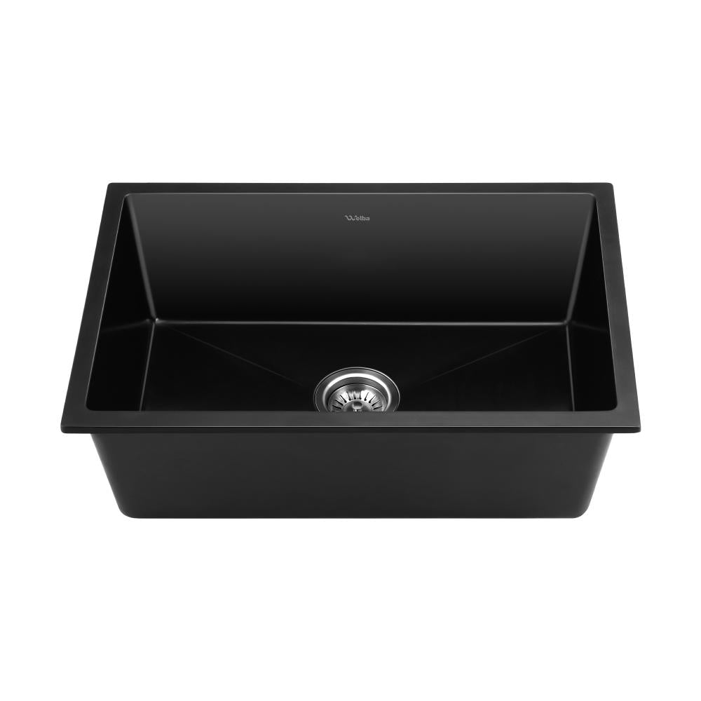 Kitchen Sink 70x45cm Granite Basin Single Bowl Black