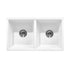 Granite Sink Double Bowl 770mmx450mm White