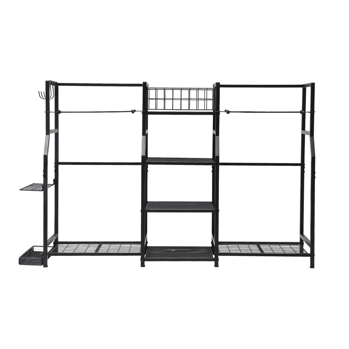 Everfit Golf Bag Storage Rack for 2 Bags & 16 Clubs, Garage Golf Organiser Black