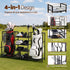 Everfit Golf Bag Storage Rack for 2 Bags & 16 Clubs, Garage Golf Organiser Black