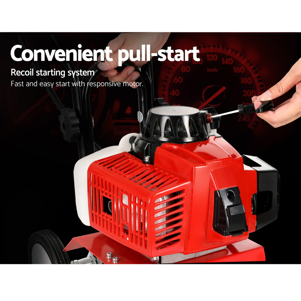 63CC Tiller Garden Cultivator Rototiller 4 Blades Soil Plower Rotary Hoe