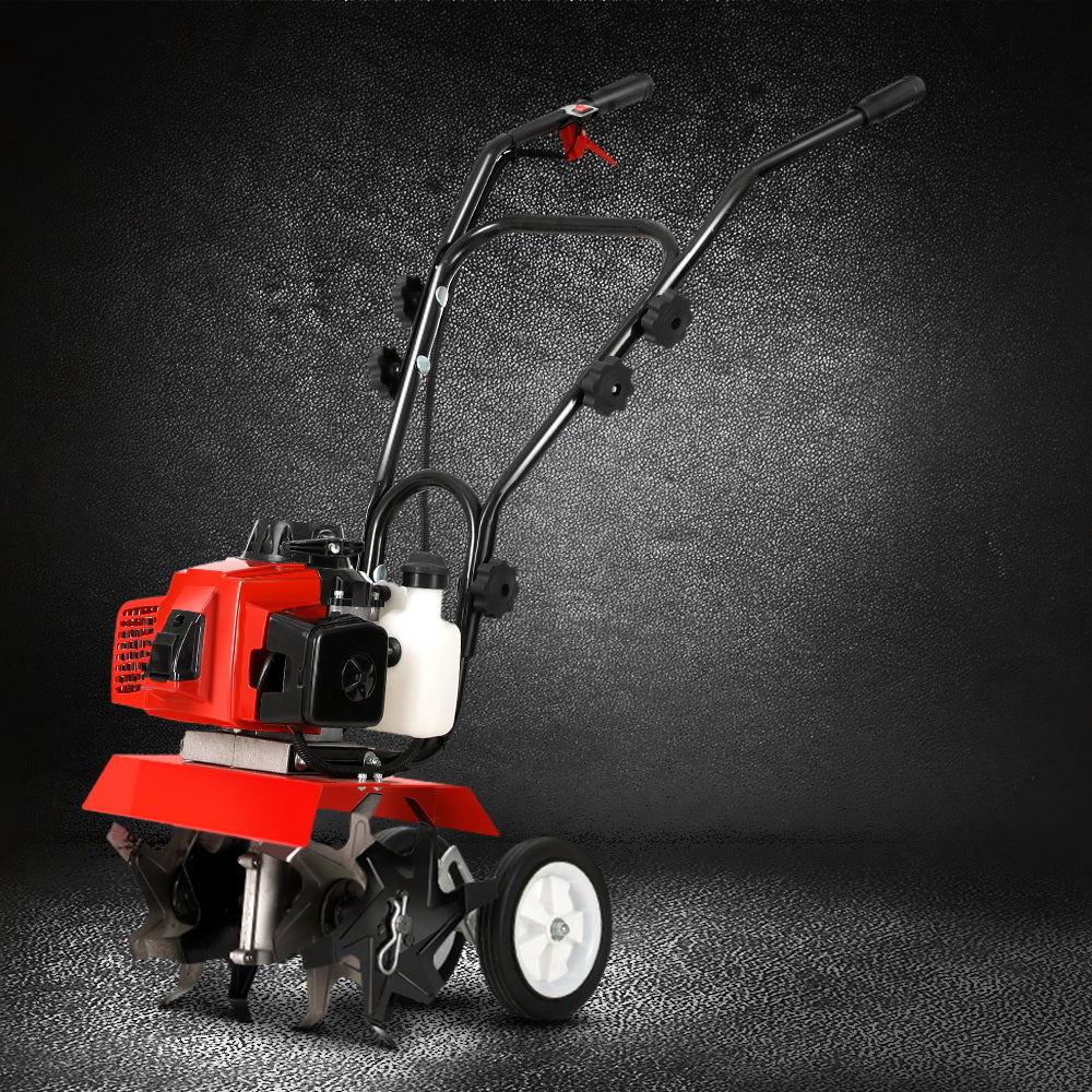 63CC Tiller Garden Cultivator Rototiller 4 Blades Soil Plower Rotary Hoe