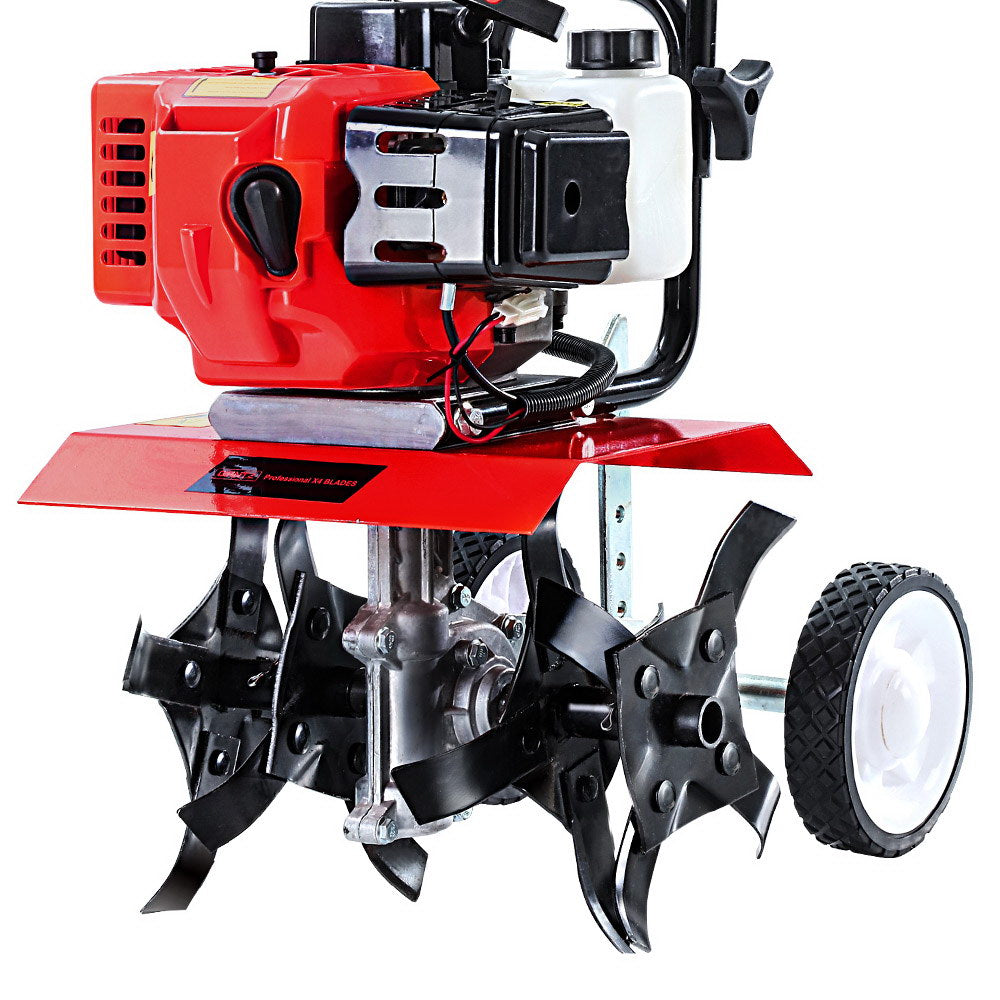 Giantz 65CC Tiller Rototiller Garden Cultivator 4 Blades Soil Power Rotary Hoe