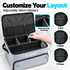 Everfit 2-Tier Car Boot Organiser Storage Bag Trunk Organiser with Ventilated Compartment Grey