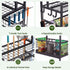 Gardeon Garden Tool Organizer Rack 16 Slots Rolling Garage Storage with Hooks