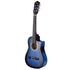 Classical Guitar 34 Inch Kids Beginner Nylon String with Bag Picks Blue