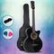 38" Acoustic Guitar – Cutaway Steel‑String, Black, Bag & Accessories