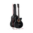 38" Acoustic Guitar – Cutaway Steel‑String, Black, Bag & Accessories