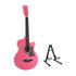 Alpha 38-Inch Acoustic Guitar, Linden Wood Body, Steel Strings, Pink, Full Size
