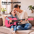 Alpha 38-Inch Acoustic Guitar, Linden Wood Body, Steel Strings, Pink, Full Size