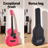 Alpha 38-Inch Acoustic Guitar, Linden Wood Body, Steel Strings, Pink, Full Size