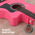 Alpha 38-Inch Acoustic Guitar, Linden Wood Body, Steel Strings, Pink, Full Size