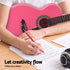 Alpha 38-Inch Acoustic Guitar, Linden Wood Body, Steel Strings, Pink, Full Size