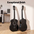 Alpha 38-Inch Classical Acoustic Guitar, Nylon Strings, Folding Stand, Black