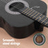 Alpha 38-Inch Classical Acoustic Guitar, Nylon Strings, Folding Stand, Black