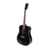 41 Inch Acoustic Guitar Wooden Body Steel String Dreadnought Stand Black